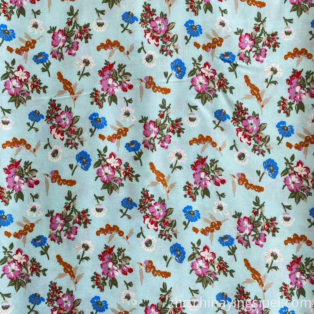 原始105GSM优雅花卉印花100％r丝织物30s